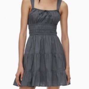 Sunday Best Gray Sleeveless Sundress Mini